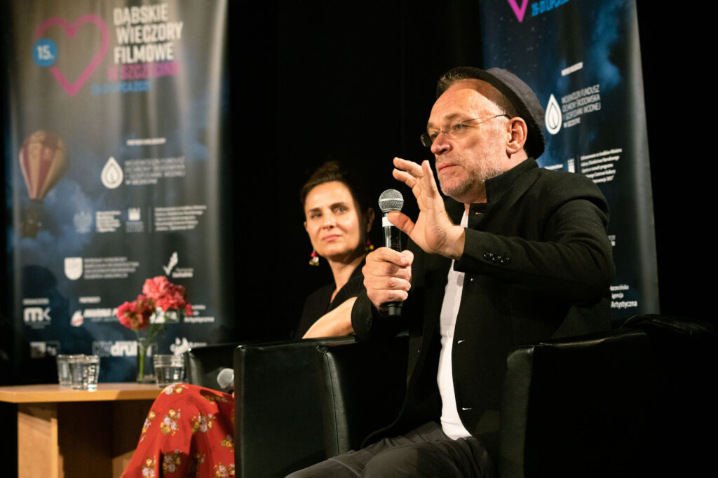 Dorota Landowska i Mariusz Bonaszewski podczas spotkania w ramach 15. DWF